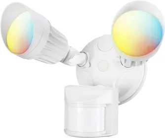 Watchman+ Dual-Heads 25W LED Security Light - White - Adjustable CCT