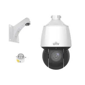 UNV 4MP Deep Learning IP67 Weatherproof PTZ IP Security Camera with a 25x Motorized Zoom Lens, AI Autotracking, and LightHunter Illumination