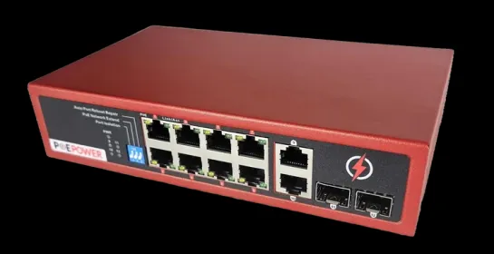 IPCamPower POEPower 8 Port Gigabit Unmanaged POE Switch, 30W POE+ (802.3at) per port, 120W Max Budget, Extend Mode up to 820' Cable Runs