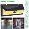 Solarek Solar Lights 180 LEDs Solar Wall Light Outdoor Motion Sensor Lamp IP65 Waterproof 120° Sensing 270°Wide Lighting Angle