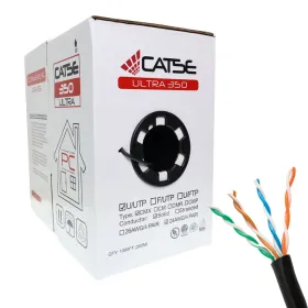 1000ft of Black Cat5e Ethernet Cables for Outdoor CMR/CMX & Riser Bulk in Easy Pull Box (C5CMX-414BK)