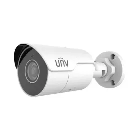 UNV 8MP 4K UltraHD NDAA-Compliant Weatherproof Bullet IP Security Camera with 2.8mm Fixed Lens and a Built-In Microphone