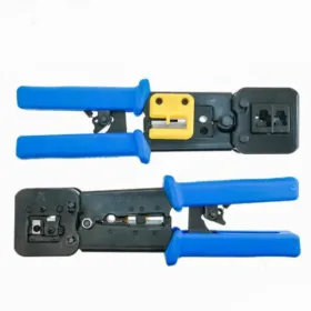 Crimping Tool Used to Crimp RJ45 Connectors onto CAT5/CAT6 Cable for IP Camera Installations - Works with regular and pass through connectors